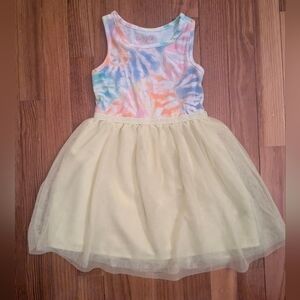 Cat & Jack Tie-Dye Dress with Tulle Skirt 3T